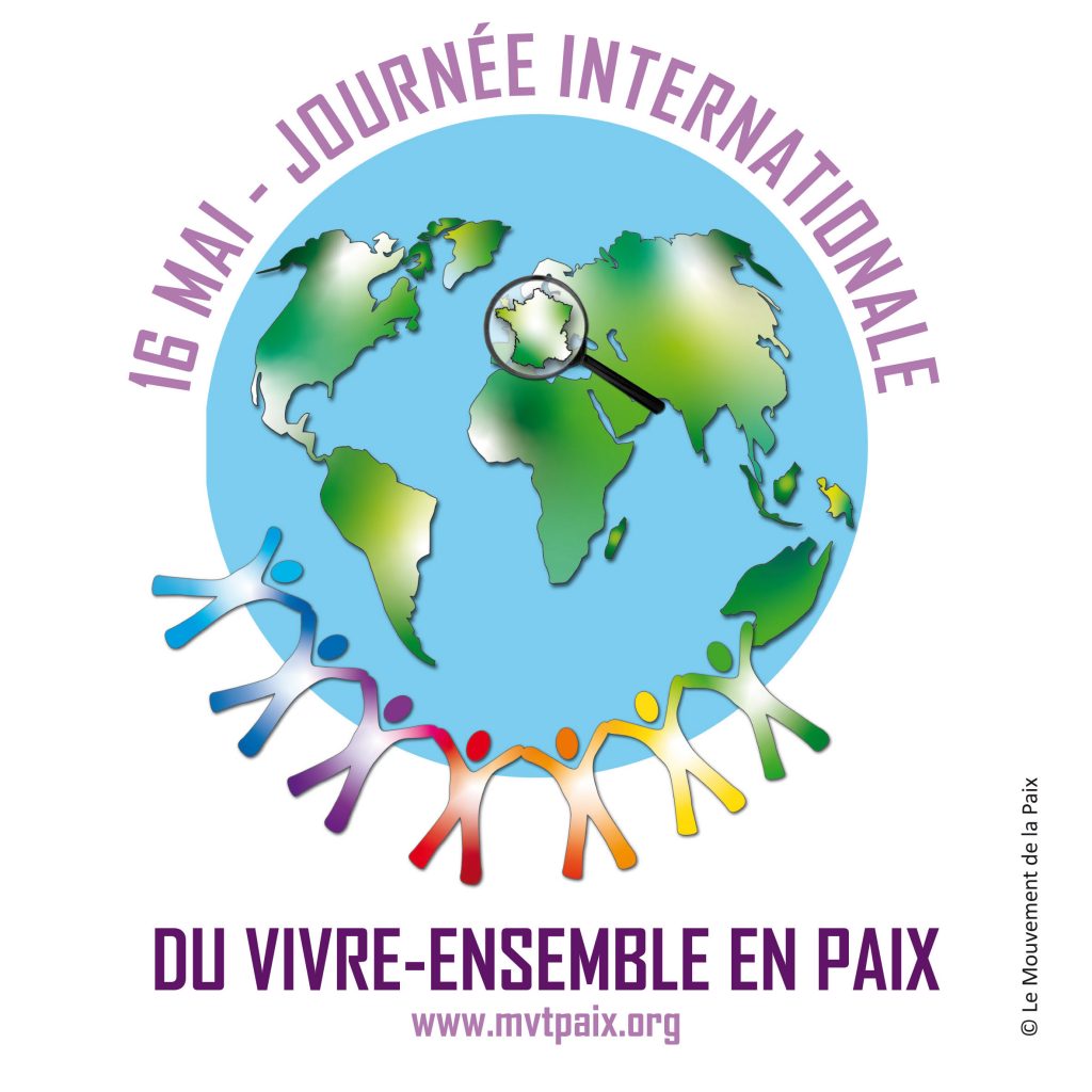 Vivre Ensemble En Paix Et R Aliser Les Droits Humains Le Mouvement De   Affiche Journée Internationale Vivre Ensemble En Paix 1024x1024 